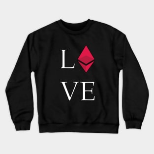 Ethereum Love, Ethereum Logo, ETH Prism, Gift for Cryptocurrency Lover, Crypto Trader Crewneck Sweatshirt